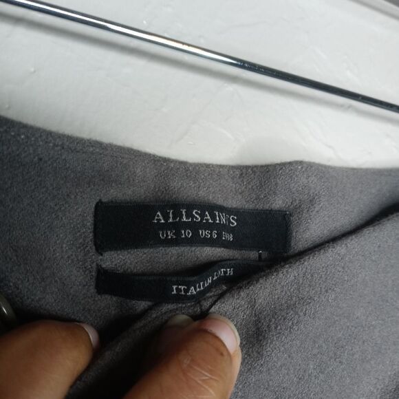 ALLSAINTS Italian Cloth High Waist Cuffed Hem Shorts - Picture 2 of 5